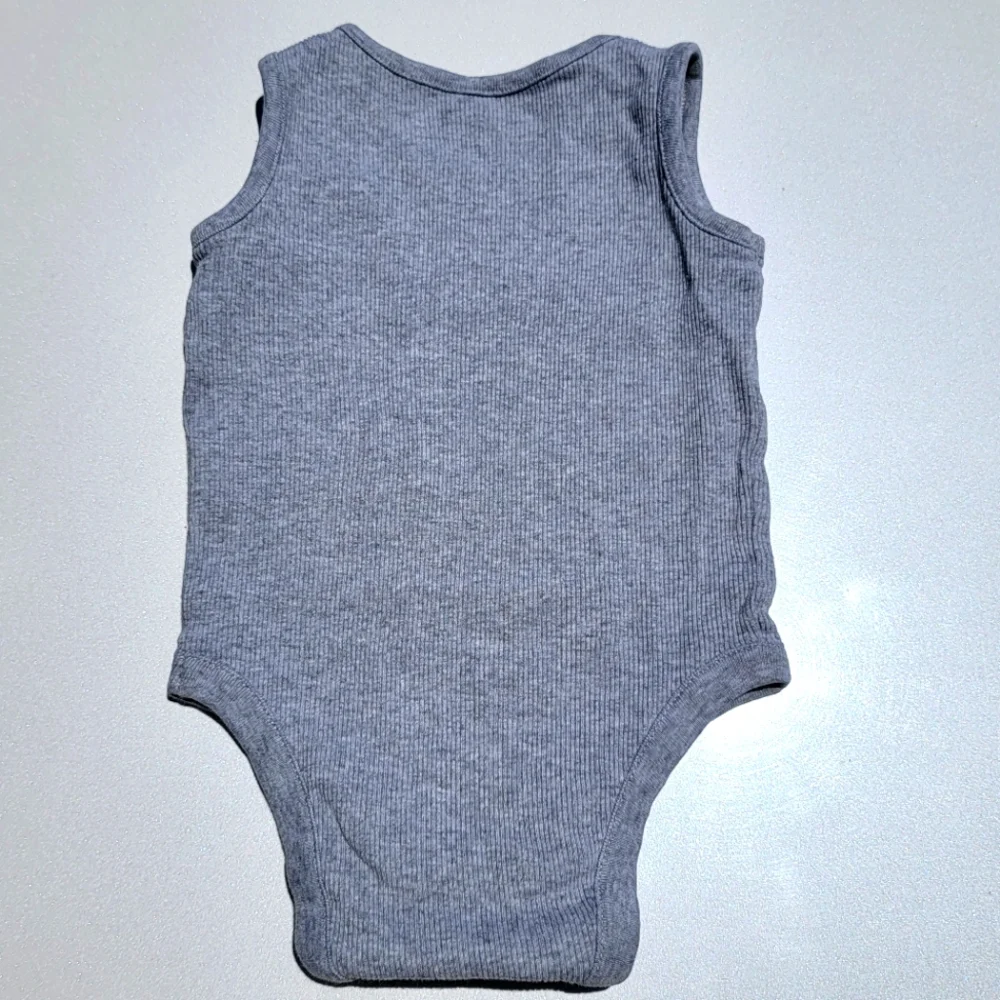 GAP Baby Sleeveless Ribbed Tank Top Onesie Size 3-6 Months Gray